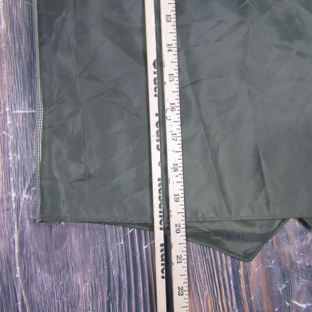 Suit Vest Van Heusen Mens L Green Check Polyester Viscose 3 Piece Formal Wedding